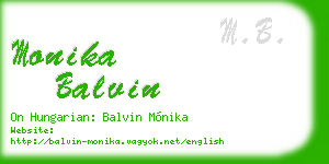 monika balvin business card